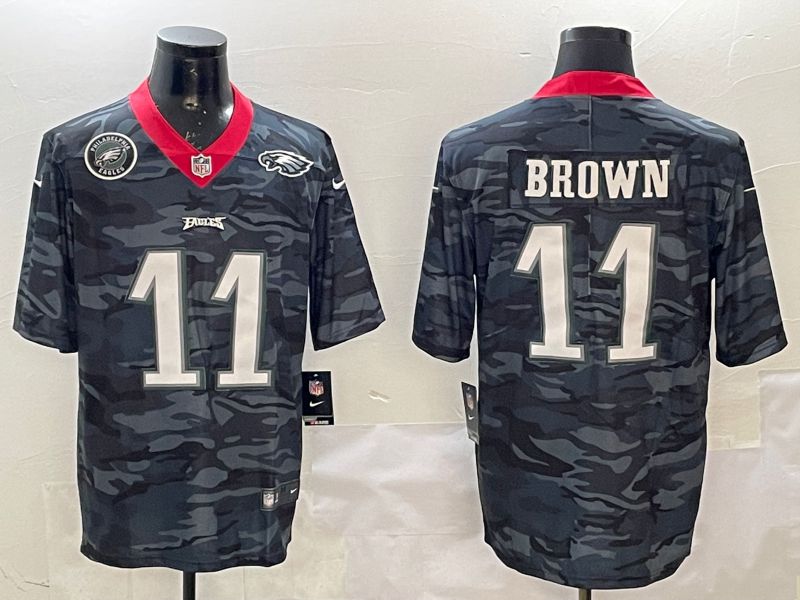 Men Philadelphia Eagles #11 Brown Camo 2025 Nike Vapor Limited NFL Jersey style 2125->philadelphia eagles->NFL Jersey